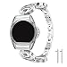 For Michael Kors Access Bradshaw Bands, Lamshaw Bling Stainless Steel Replacement Adjustable Metal Band with Rhinestones Diamond Bracelet for MK Access Touchscreen Bradshaw Smartwatch (Diamond-Silver) primary