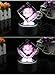 LIWUYOU Square Crystal 3D Rose Flower Colorful LED Light Rotating Musical Box, Rose, Music Base