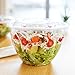 [50 + 60 Pack] 48 OZ BPA Free Clear Plastic Bowl With Dome Lids 4 OZ Dressing Sauce Cup Combo for Salads Fruits Parfaits, Disposable, Large Size