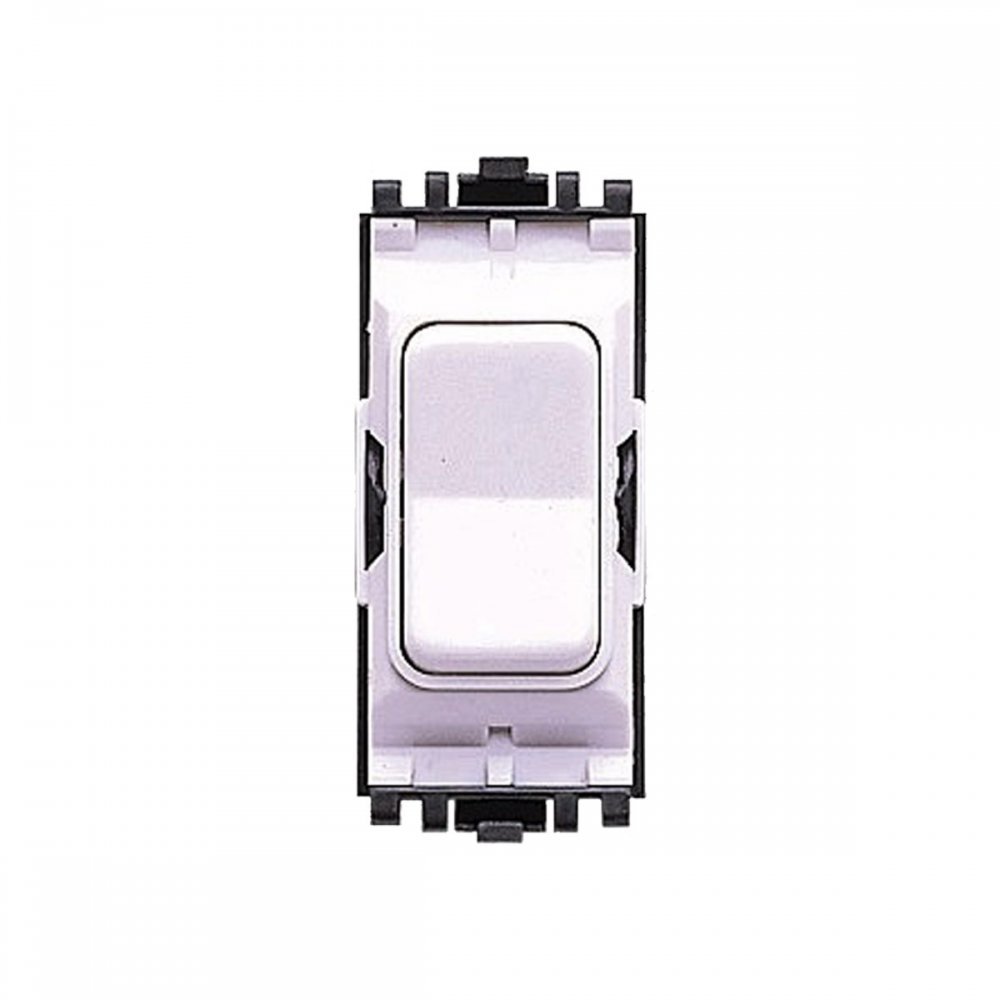 MK (ELECTRIC) Aspect 10 Amp 2 Way Centre Off MK White Retractive Switch Module