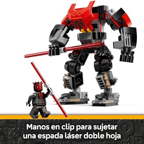 Star Wars 75411 Meca de Darth Maul - Juguete de Construcción - Figura de Acción con Espada Láser Roja de Doble Hoja y Minifigura - Regalo para Niños y Niñas de 6+ Años Fans de Las Guerras Clon — foto 3 de 7