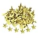 Bestartstore 6x10mm 200Pcs Gold Tone Metal Stars Shape Brad Paper Fastener Scrapbooking Card Making Art Craft Brads