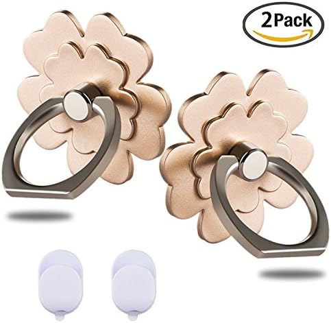 Phone ring holder /cell phone mount stand 2 Pieces, metal finger grip stand holder ring,car mount for iPhone 6s plus 7 plus, Samsung Galaxy S7 edge HTC Smartphones Tablet phone ring (Gold flower)
