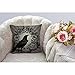 HGOD DESIGNS Crow Throw Pillow Case Vintage Crow Black Flower Cotton Linen Square Cushion Cover Standard Pillowcase for Men Women Home Decorative Sofa Armchair Bedroom Livingroom 18 x 18 inch