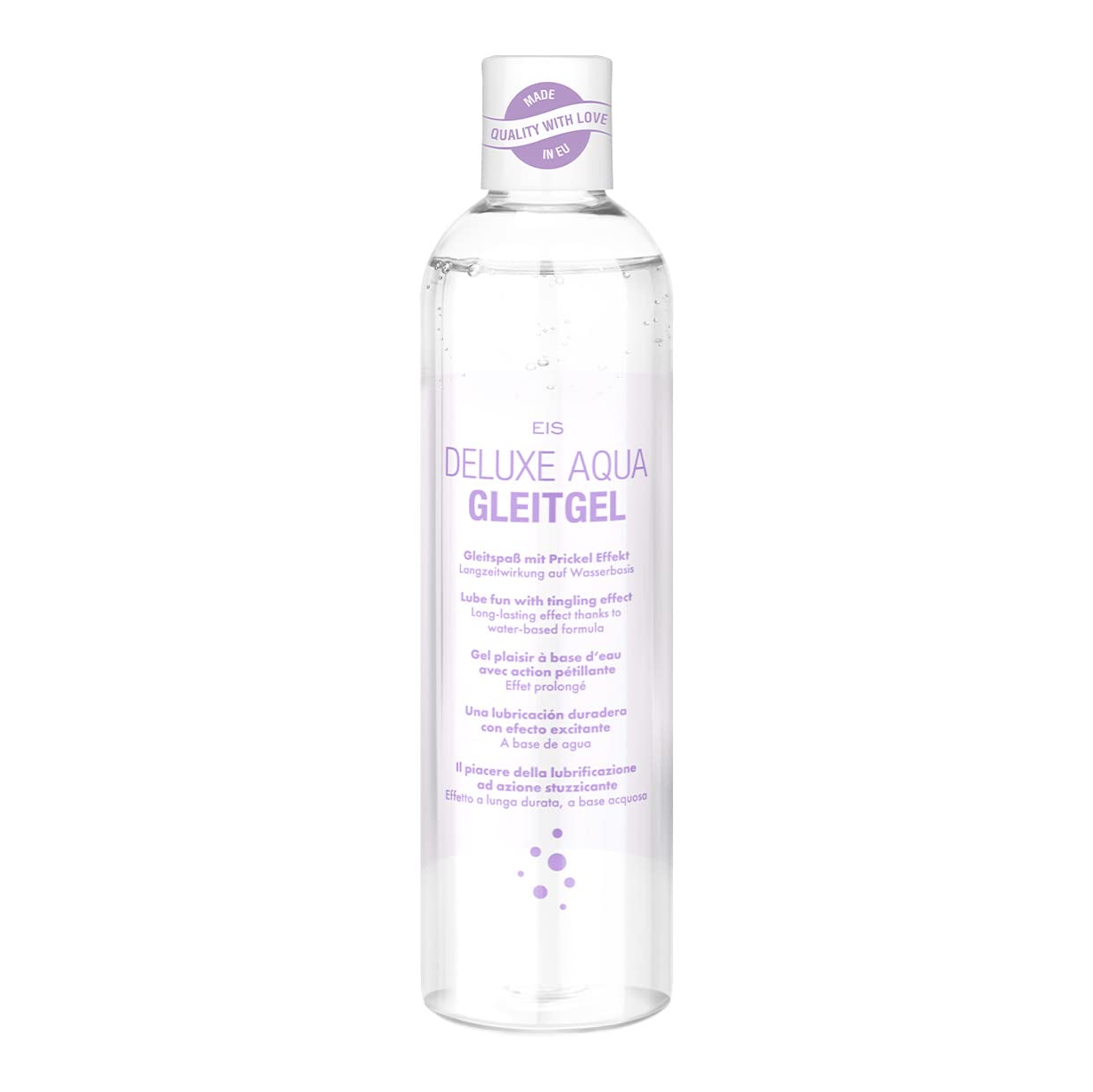 EIS Deluxe Aqua Lubricant | Water-Based Intimate Gel | Long-Lasting & Sensitive | Transparent, Medical Quality | 300ml Bottle Sex Lube Vaginal and Anal