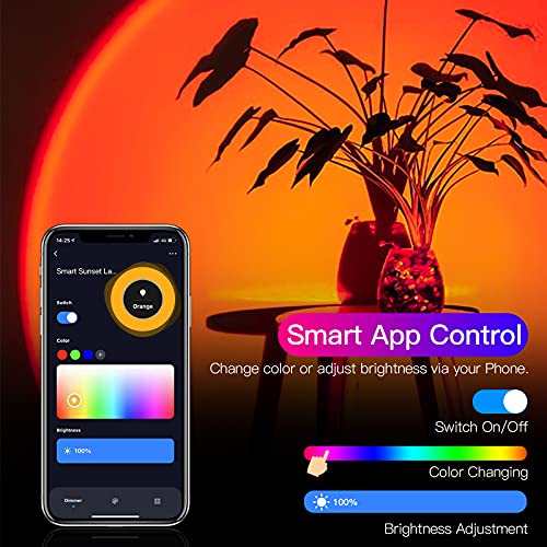 Panamalar Smart Sunset Lamp, WiFi Sunset Projection Lamp 16 Color