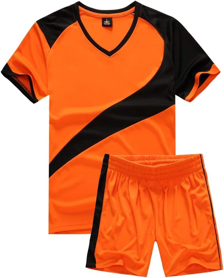 yingfeg bb Soccer Uniforms for Men Sports Jersey and Shorts Set Short Sleeve Shirts