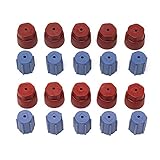 20Pcs/Set R134a 13mm & 16mm Air Conditioning Service AC System Charging Port Caps (10 Red High & 10 Blue Low)