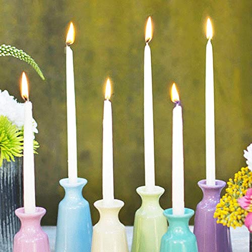 Exquizite Ivory Taper Candles 16 Pack Dripless Taper Candles 10 inch Tall, 3/4 inch Thick