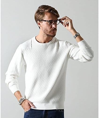 Amazon ナノ ユニバース ライブラリー メンズ Nano Universe Library 17awnul リンクスコマンドニット ホワイト M セーター 通販