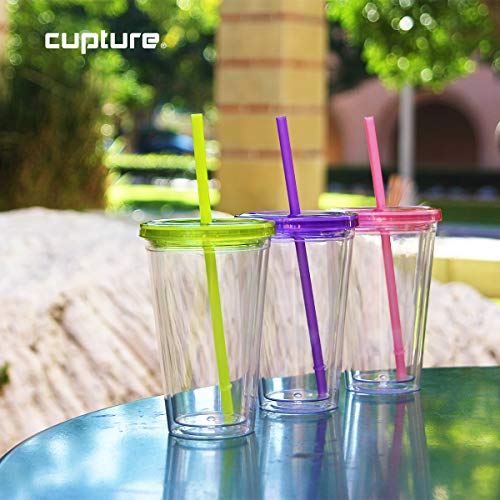 Cupture dcc16-12ac Classic cup with straw, 16 oz