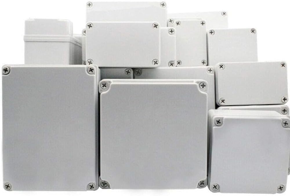 Supertool Project Box, ABS Plastic Cover IP67 Waterproof Electronic Junction Box for DIY Instrument (1 Piece), Light Grey (250 x 150 x 100mm)