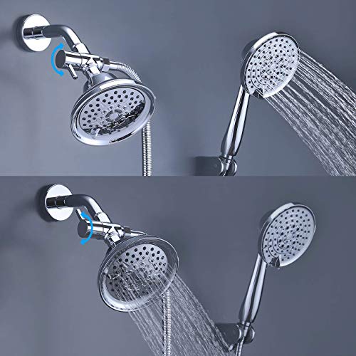 CACASO 100% Solid Brass Shower Arm Diverter,G 1/2 3 Way Shower Diverter valve For Hand Held Showerhead and Fixed Spray Head Diverter Polished Chrome - Thumbnail 4