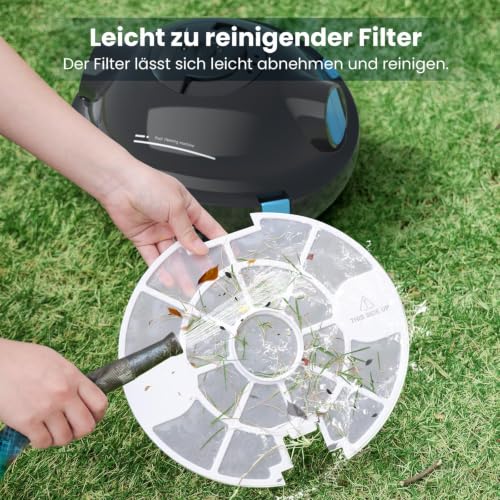 Y10 Wireless Pool Robot | Powerful Automatic Vacuum Cleaner, 120 Minutes Autonomy & Self-Parking, Designed for In-Ground Pools and Flat-Bottom Pools up to 100 m² (Black)