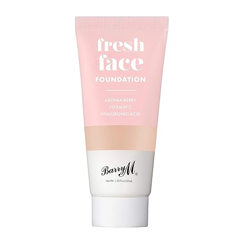Barry M Cosmetics Fresh Face Lightweight Liquid Foundation Infused With Hyaluronic Acid And Vitamin C, Shade 6