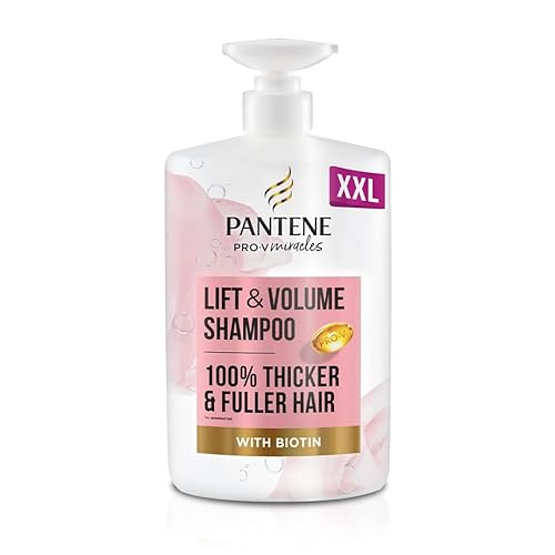 Pantene Lift'N'Volume Thickening Shampoo with Biotin, Silicone Free, 1000ml XL Pump. Pro V Miracles Shampoo Enriched with Antioxidants. Visibly Fuller Hair