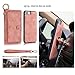 iPhone 7 Plus Wallet Case - JAZ Zipper Purse Detachable Magnetic14 Card Slots Card Slots Money Pocket Clutch Leather Wallet Case for iPhone 8 Plus/7 Plus Rose gold