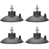 4 PCs French Fry Suction Cup Feet Commercial Suction Cup Feet with Screws for Industrial Commercial French Fry Cutter (Black)
