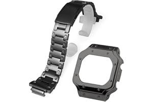 VESECCON DW5600 Case Band Mod Kit, Stainless Steel Strap Case Bezel with Face Nails Compatible with Casio G-shock DW5600, GB5600, GW-B5600, GWX5600, DW5025/ DW5700/ DW5735/ DW5750