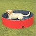 NACOCO Foldable Dog Pool Large Dog PVC Swimming Pool Cat Hard Plastic Water Pool Pet Outdoor Collapsible Swimming Pond in Summer for Dogs and Kids(Red,L)