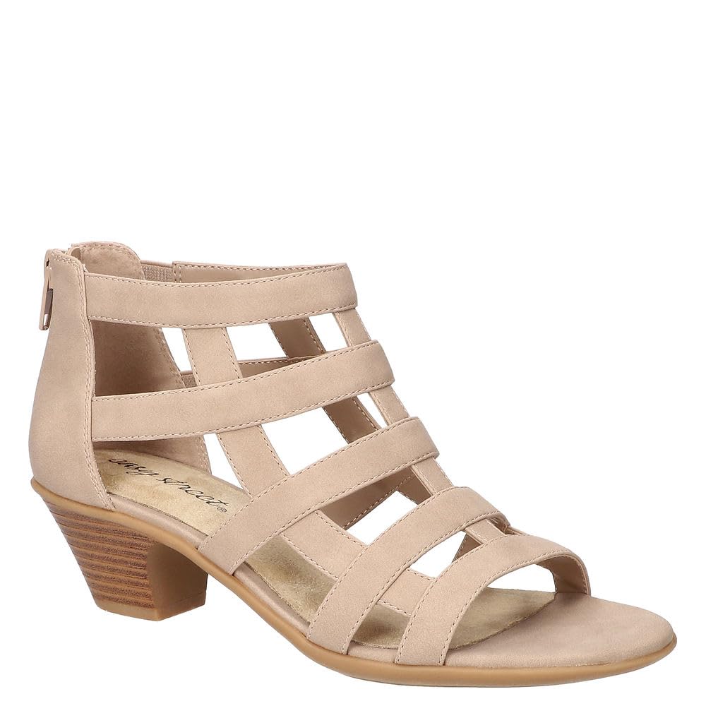 Easy Street Women’s Marg Heeled Sandal, Sand, 10 X-Wide