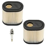 Mckin 36905 for Tecumseh Air Filter RJ19LM Spark Plug Kit for Toro Recycler 20016 20017 20018 Lawn Mower (Pack of 2)