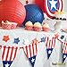 Bobee Red White Blue Independence Day Banner Decoration 8 feet Double Sided Print PreStrung