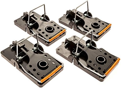 Large Mouse Traps, Mice, Rats - No Poison, Glue or Chemicals - (Pack of 4)