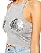 HaoDuoYi Women's Mermaid Shell Print Slim Metallic Vest Crop Tank Top
