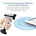 Upgraded 2 in 1 1d Laser USB 2.0 Wired + Wireless Compatible with Bluetooth Function Barcode Scanner for iPhone iPad Android Tablet PC, Mac OS X, Android, Windows 10 and iOS 11, Enable Keyboard Entry