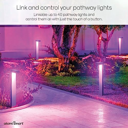 Atomi Smart WiFi LED Pathway Lights— 4Pack Starter Kit, 800 Lumens