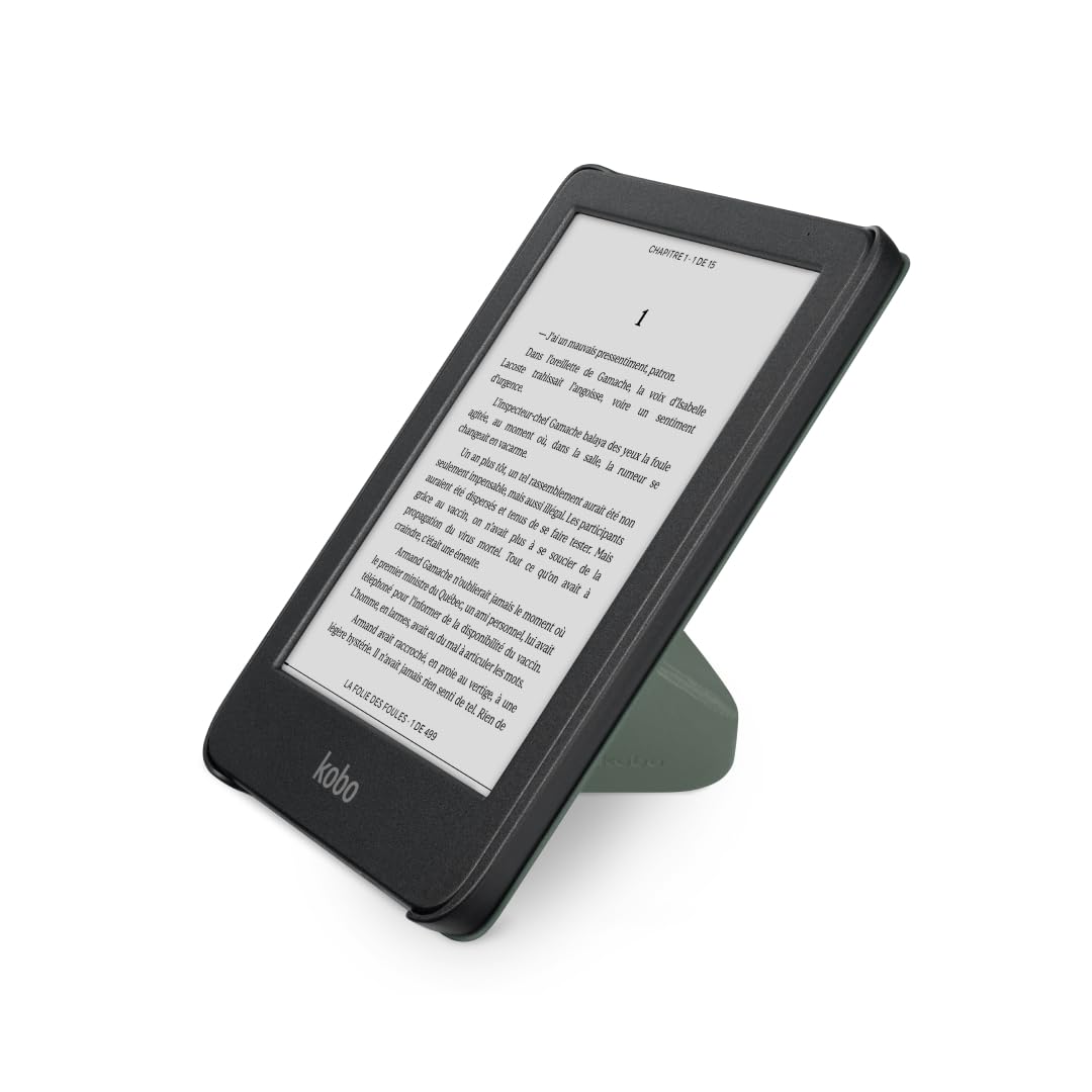 Kobo Clara Colour/BW SleepCover Case | Misty Green | Sleep/Wake Technology | Built-in 2-Way Stand | Vegan Leather | Compatible with 6” Kobo Clara Colour/BW eReader