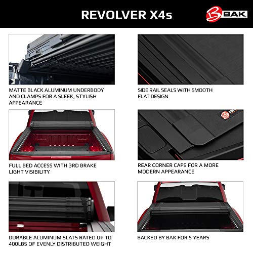 BAK Revolver X4s Hard Rolling Truck Bed Tonneau Cover 80130 Fits