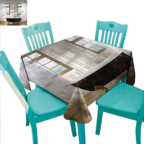 Elegance Engineered Christmas Tablecloth Antique Runners, Gatsby Wedding, Glam Wedding Decor, Vintage Weddings Bathtub in Modern Room 54"x54"