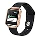 For Fitbit Blaze Band,TOROTOP M/L Soft Silicone Replacement Strap with Rose Gold Frame for Fitbit Blaze Smart Fitness Watch (Black Large Band+Rose Gold Frame)