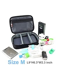 BUBM impermeable portable accesorios de viaje organizador caso electrónico (3pcs set L + M + S), Negro