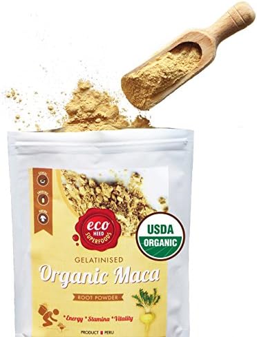 Maca Powder - Gelatinized USDA Certified Organic 7.9oz, Vegan Maca Root From Peru by Eco Heed
