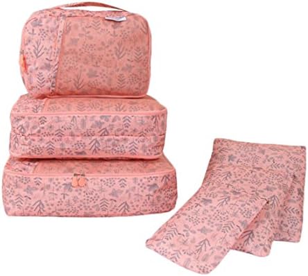 6 Pcs travel Organizers Packing Cubes Luggage Organizers Compression Pouches