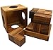 Soma Cube Puzzle Wooden with 50 Playing Cards 3D Brain Teaser in a Large Size