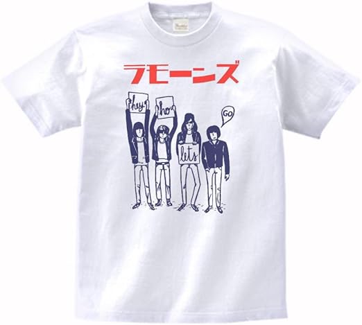 Amazon ノーブランド品 音楽 バンド ロック カタカナ ラモーンズ Ramones Tシャツ 白 Mlサイズ M Tシャツ カットソー 通販