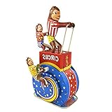 Vintage Style Monkeys Ride Circus Wheel Tin Toy