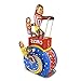 Vintage Style Monkeys Ride Circus Wheel Tin Toy