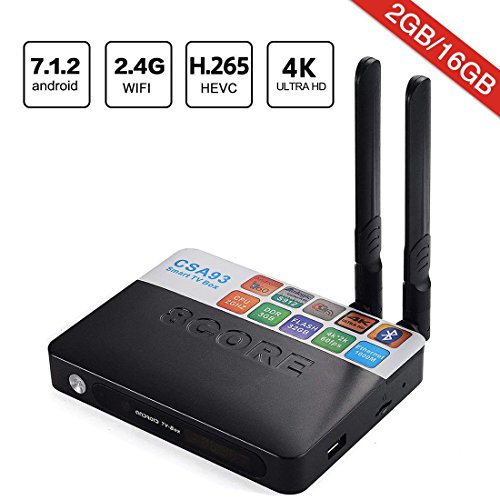 Android 7.1 TV Box, Superbow CSA93 T95M Smart Internet TV Box with 2GB RAM 16GB ROM, Amlogic S912 Octa-core 64 Bit WiFi Support 4K Full HD