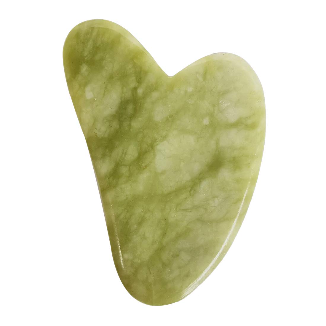 Loveliome Scraping Facial Massage Tools, Crystal Jade Guasha Stone Board for SPA Acupuncture Therapy Trigger Point Treatment(Green Jade) : Beauty