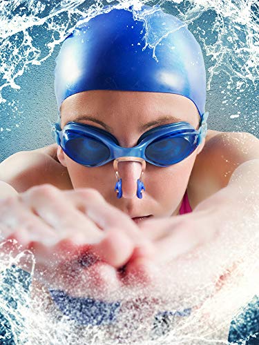 image for SATINIOR 6 Pieces Surfing Nose Plug Silicone Nose Clip Waterproof Nose