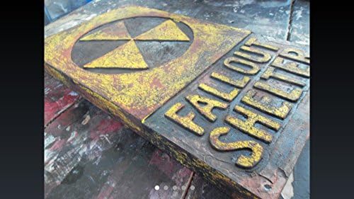 Wooden Radioactive Fallout Shelter Sign. Made to Order (Please allow between 1-4 weeks for delivery if there are none currently on hand)