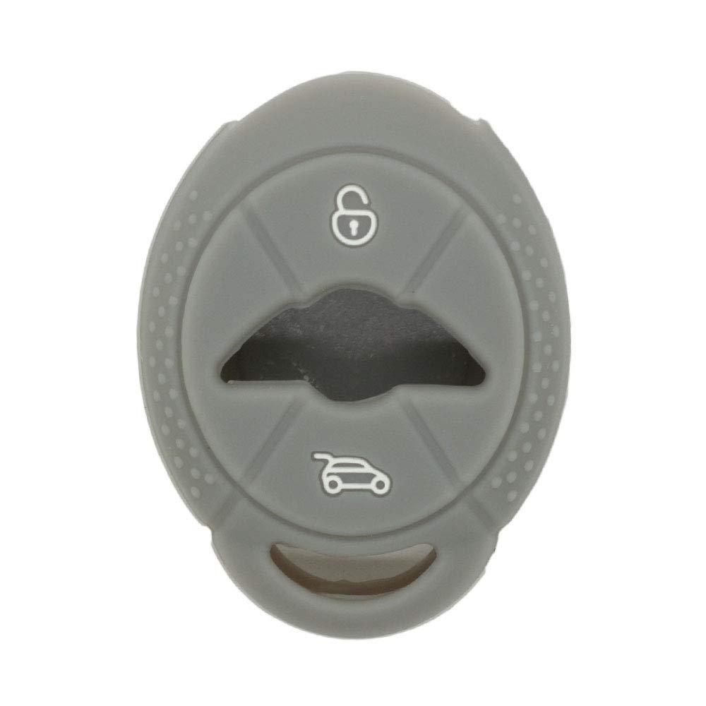 BROVACS Silicone Cover Protector Case Holder Skin Jacket Compatible with BMW Mini Cooper 3 Button Remote Key Fob CV4904 Grey