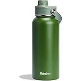 HydroQuin 32oz Insulated Water Bottle, Vacuum Stainless Steel Water Bottles with Comfort Grip Handle, Waterbottle for Gym Outdoor School