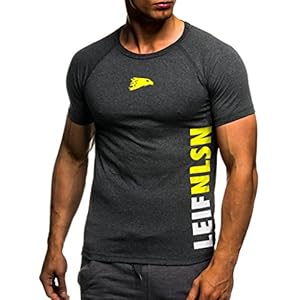 Leif Nelson Gym Men’s T-Shirt Round Neck Collar LN-06279