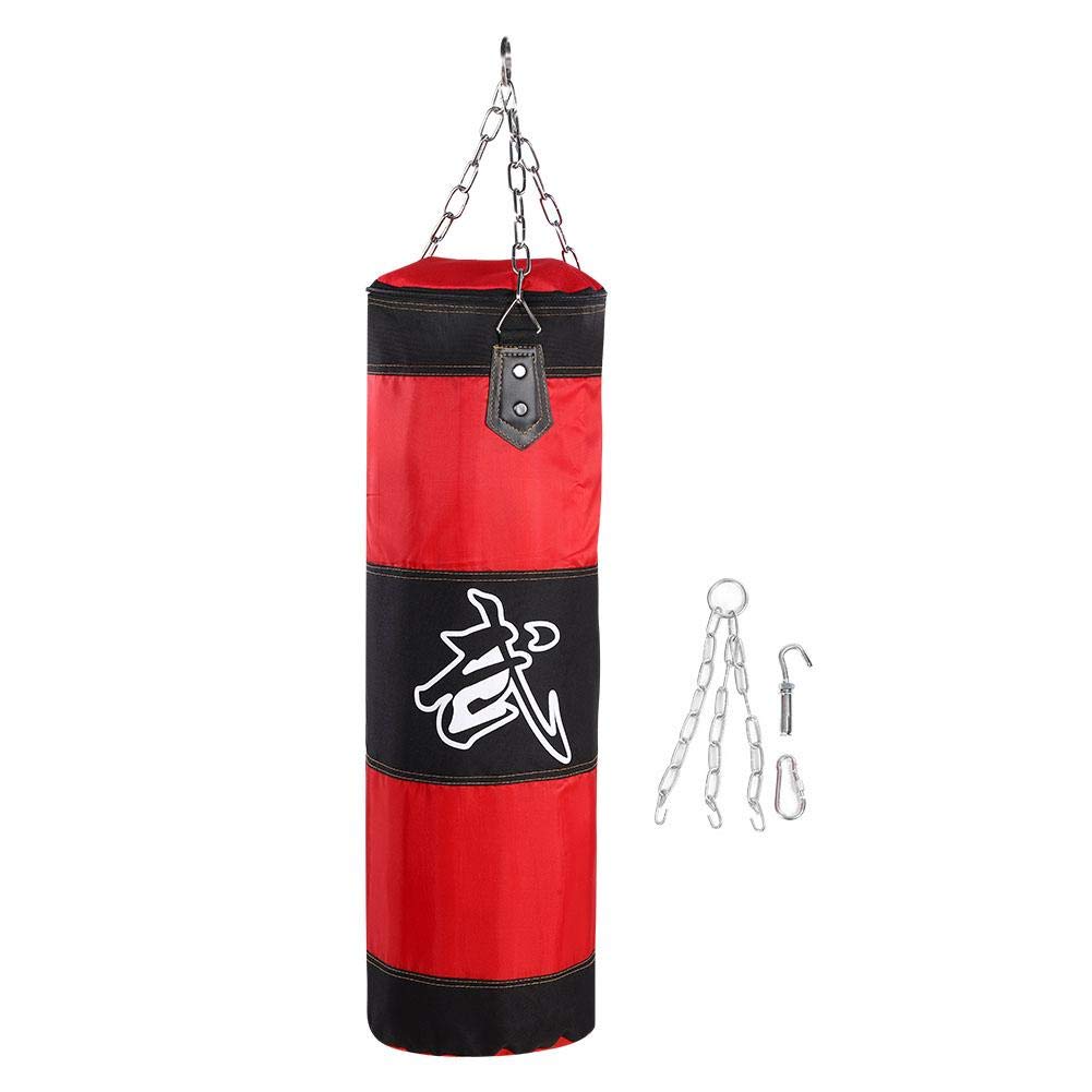 DEWIN Punching Bag, Training Fitness Boxing Hook Kick, Fight Karate Punch, Punch Sandbag for MMA, Kickboxing, Muay Thai, Martial Arts (Red,0.8m)
